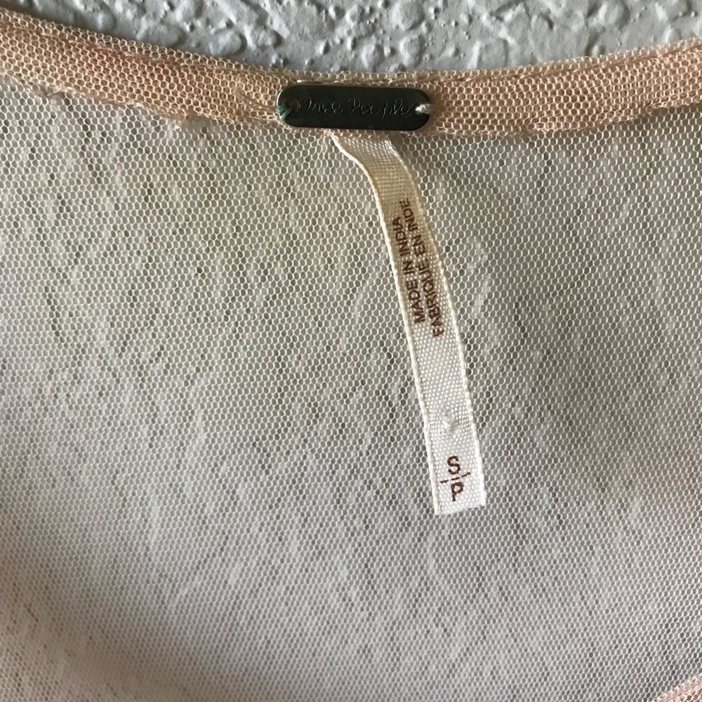 NWOT Free People Sheer Beaded Slip - Picture 4 of 4